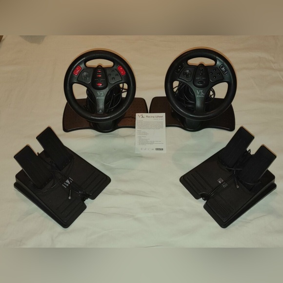 V3 PlayStation 1 Steering Wheel and Pedals